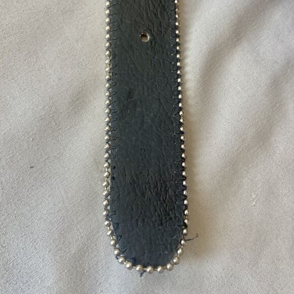 Aztec Belt Women Medium 1” Wide 36” Long With Beading Along The Edges Gold Tone - Picture 9 of 9